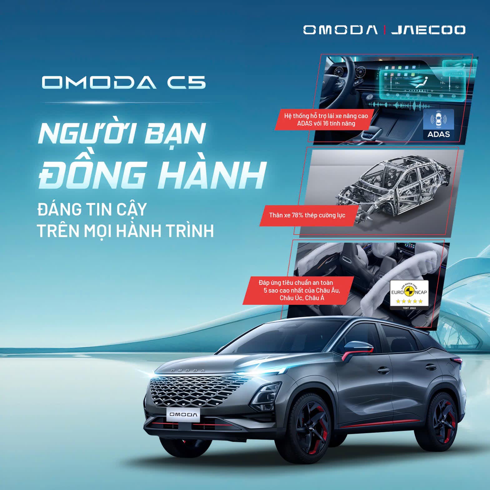 16 Tính Năng Hỗ Trợ Lái Xe Thông Minh ADAS Trên OMODA C5